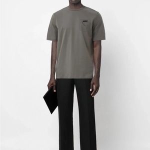 Prada Gray Short Sleeve Tee